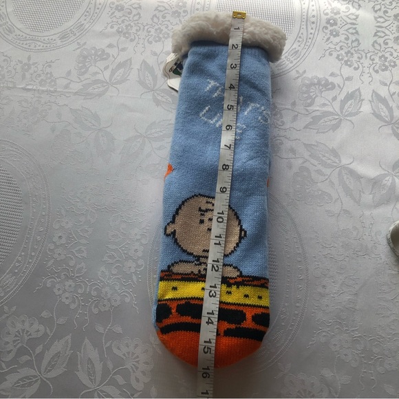 Peanuts Snoopy Sherpa Lined Women’s Winter Slipper Socks OSFM Warm Soft snuggly - Picture 5 of 16